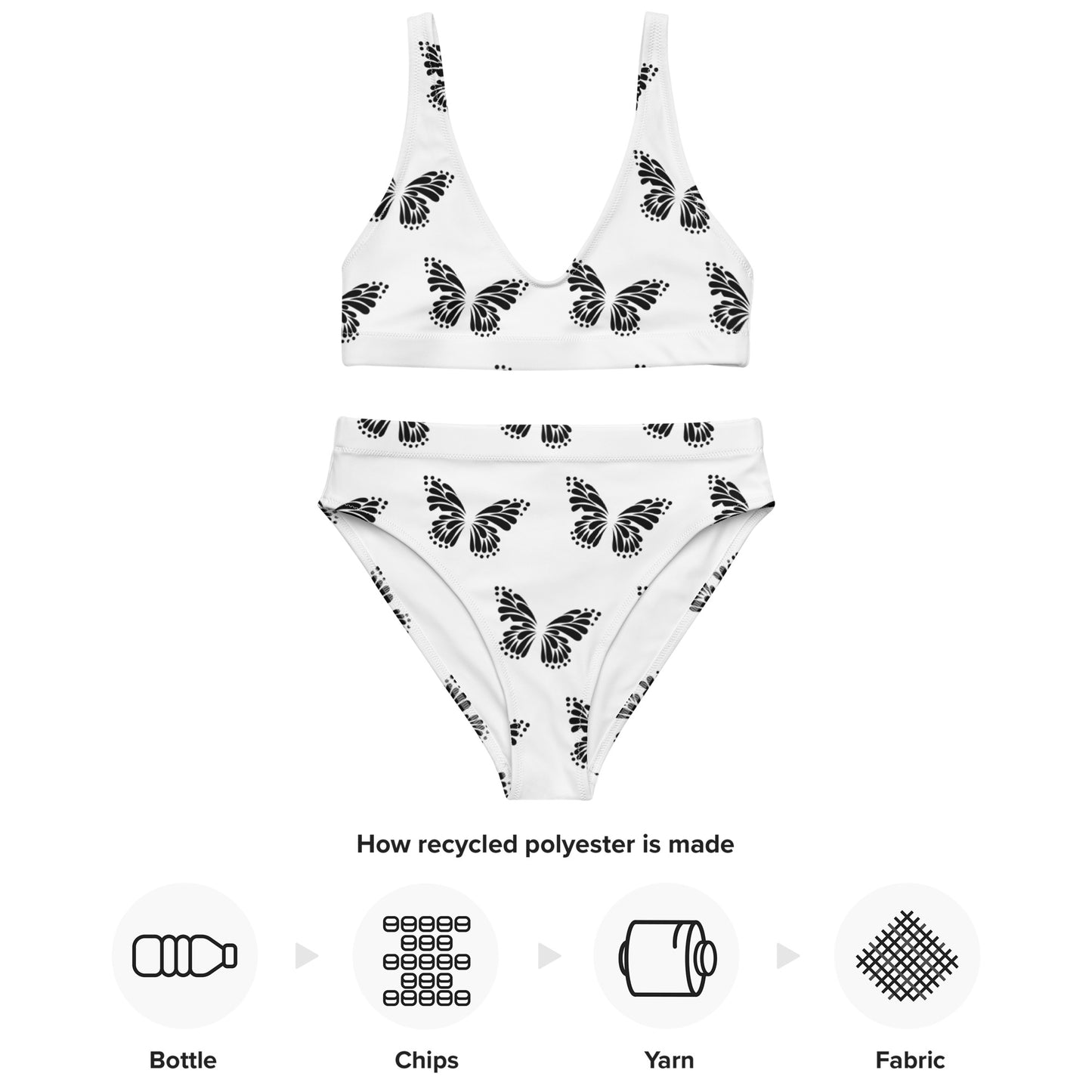 Bikini Talle Alto Reciclado Mariposa - Múltiples Colores