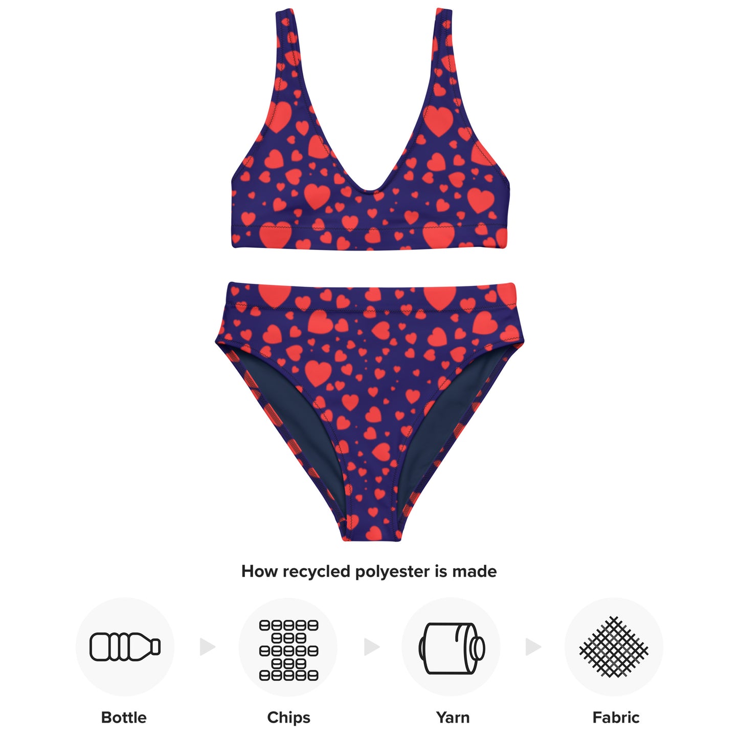Plenty Hearts Aflutter Recycled High-Waisted Bikini