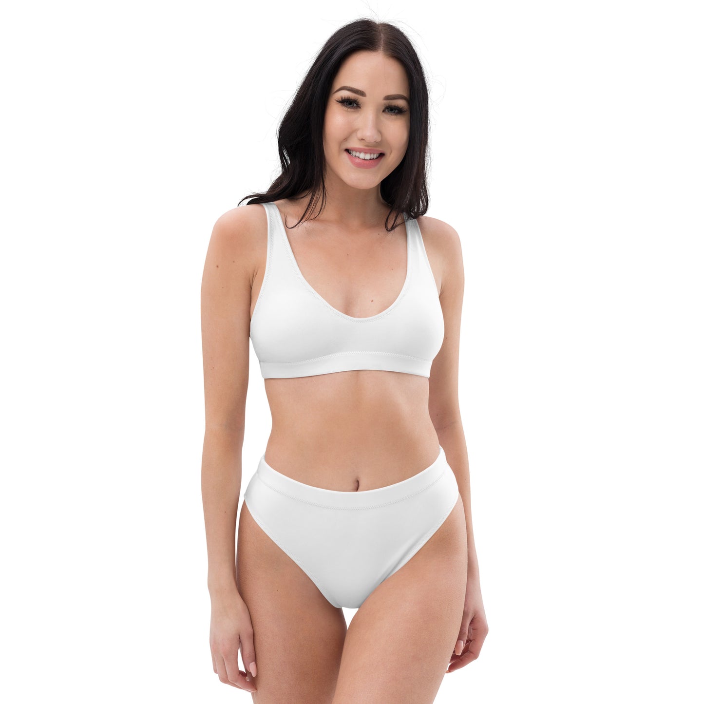 White Recycled High-Waisted Bikini