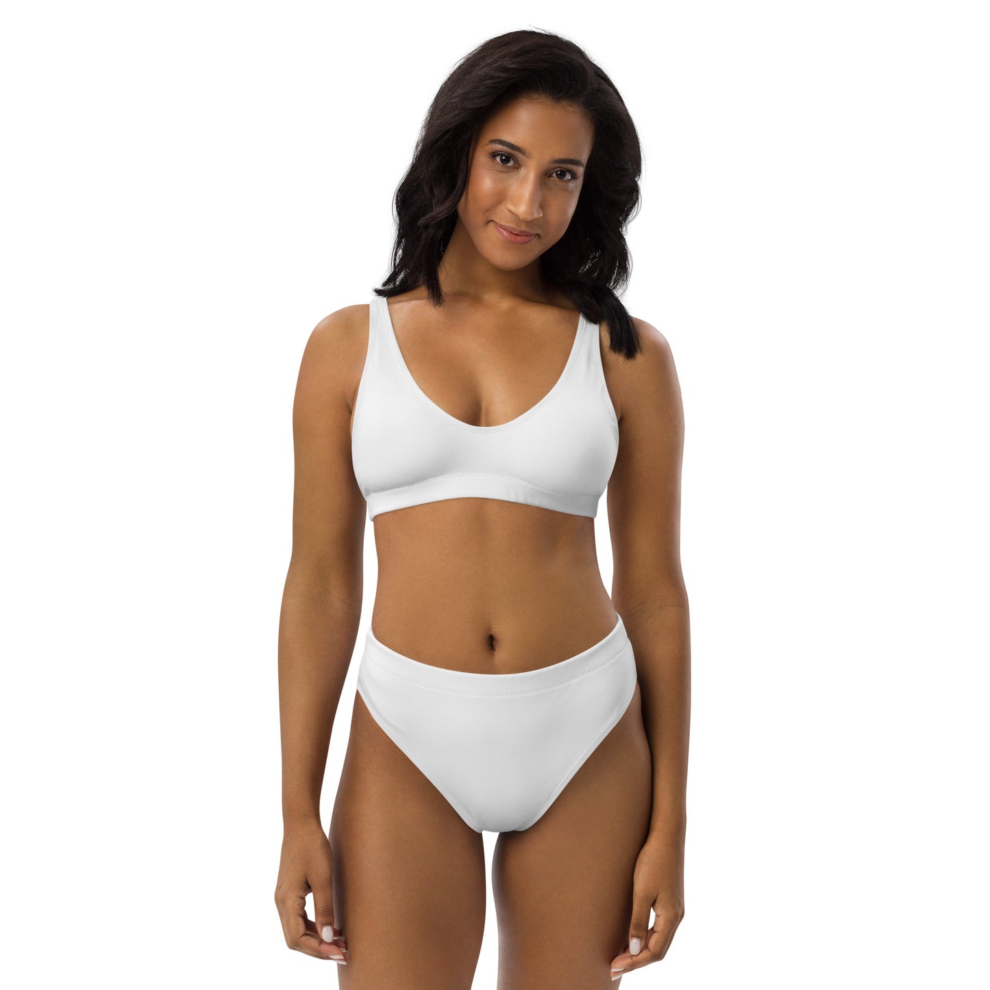 White Recycled High-Waisted Bikini