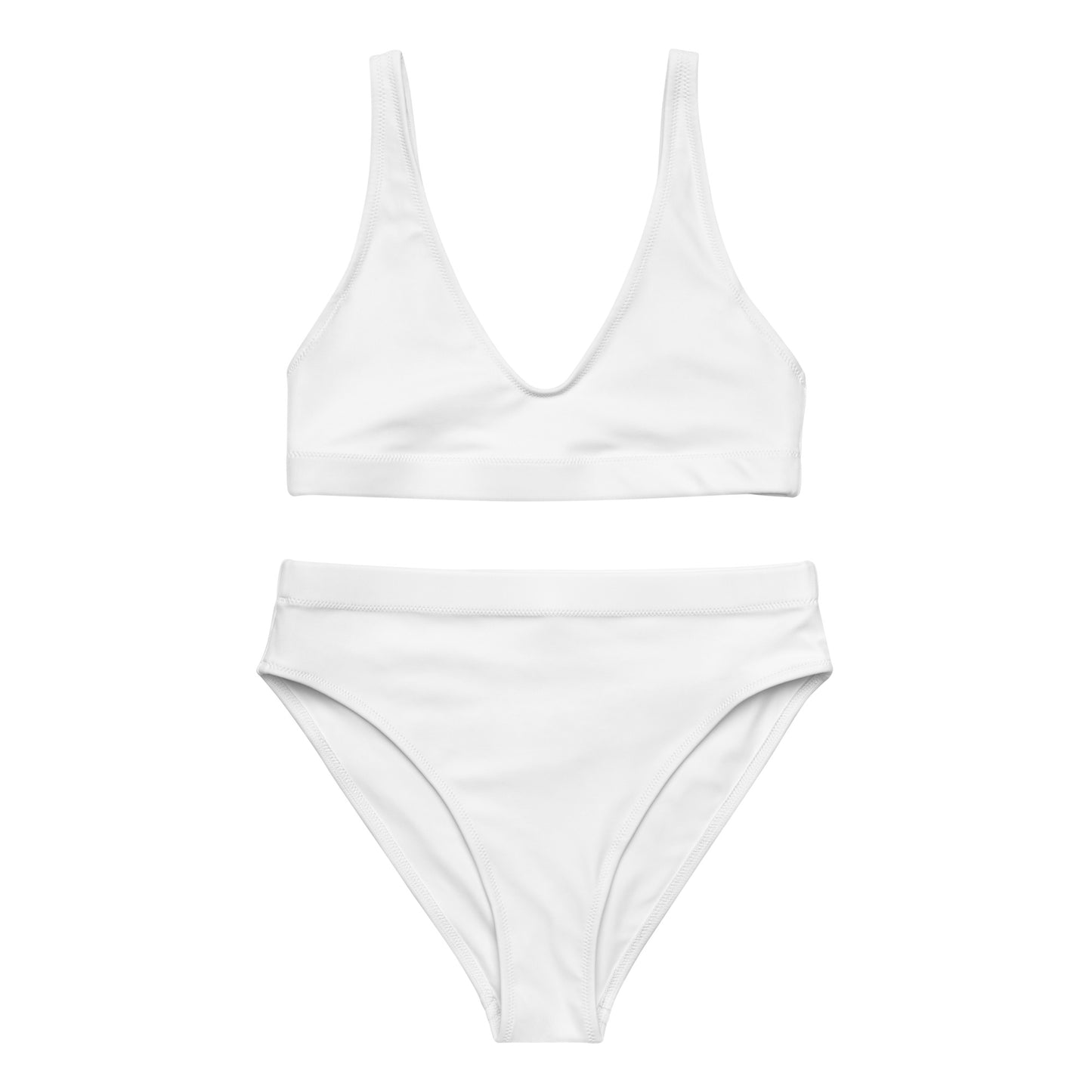 White Recycled High-Waisted Bikini