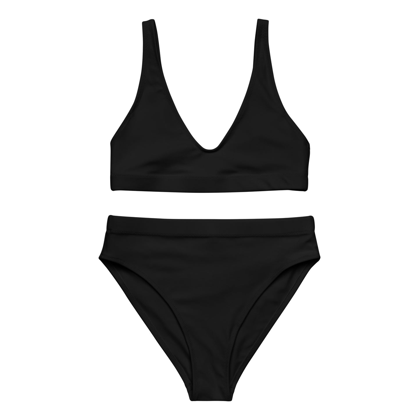 Black Recycled High-Waisted Bikini
