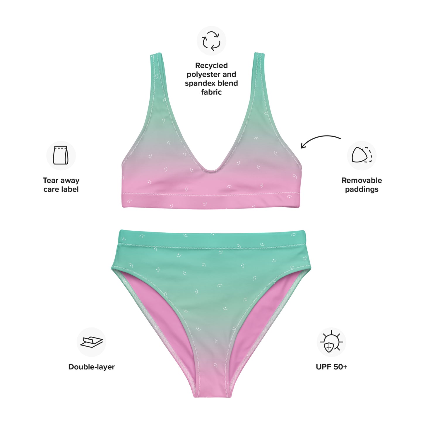 Semi Circle Recycled High-Waisted Bikini