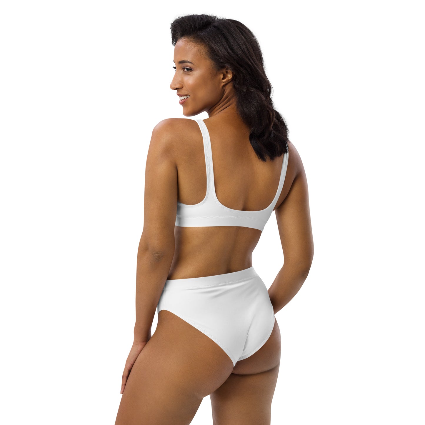 White Recycled High-Waisted Bikini