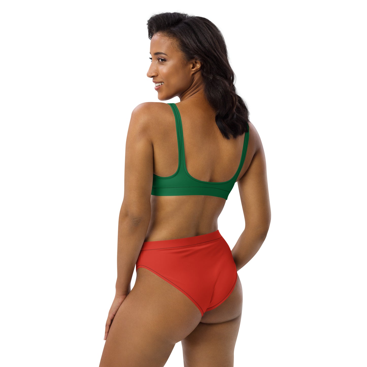 Portugal Flag Colors Duo Recycled High-Waisted Bikini