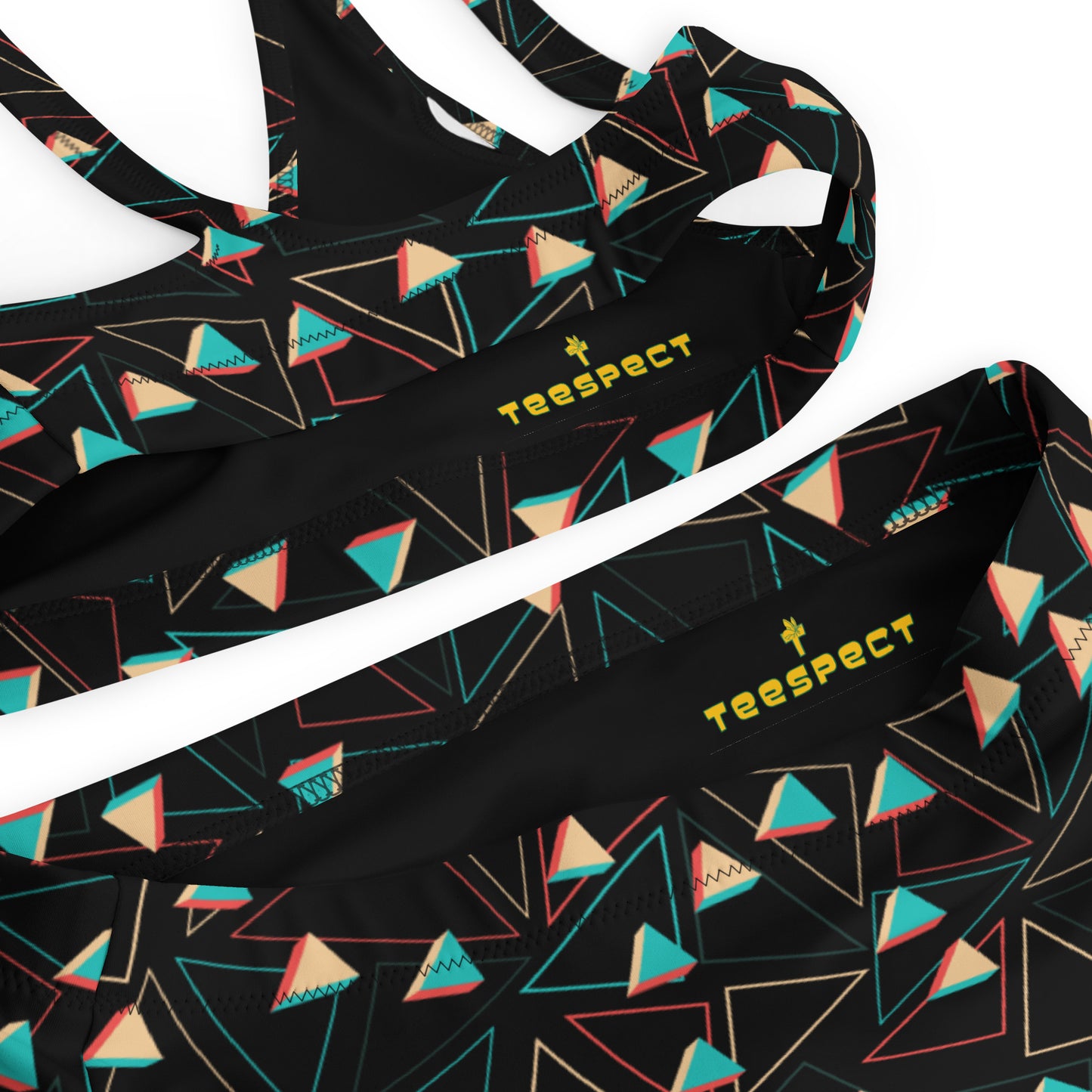 Triangular Candied Recycled High-Waisted Bikini - Multiple Colors