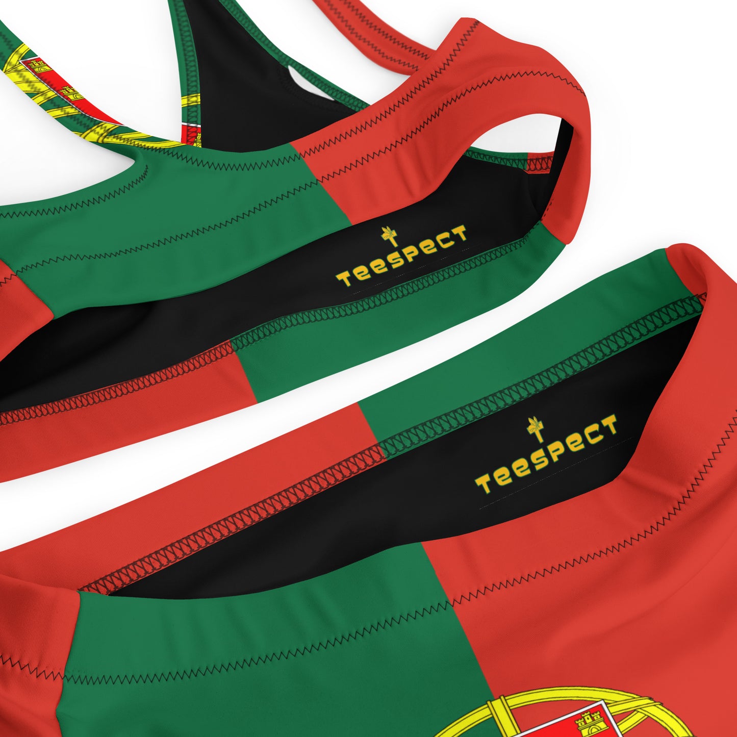 Portugal Flag - Bandeira de Portugal Recycled High-Waisted Bikini