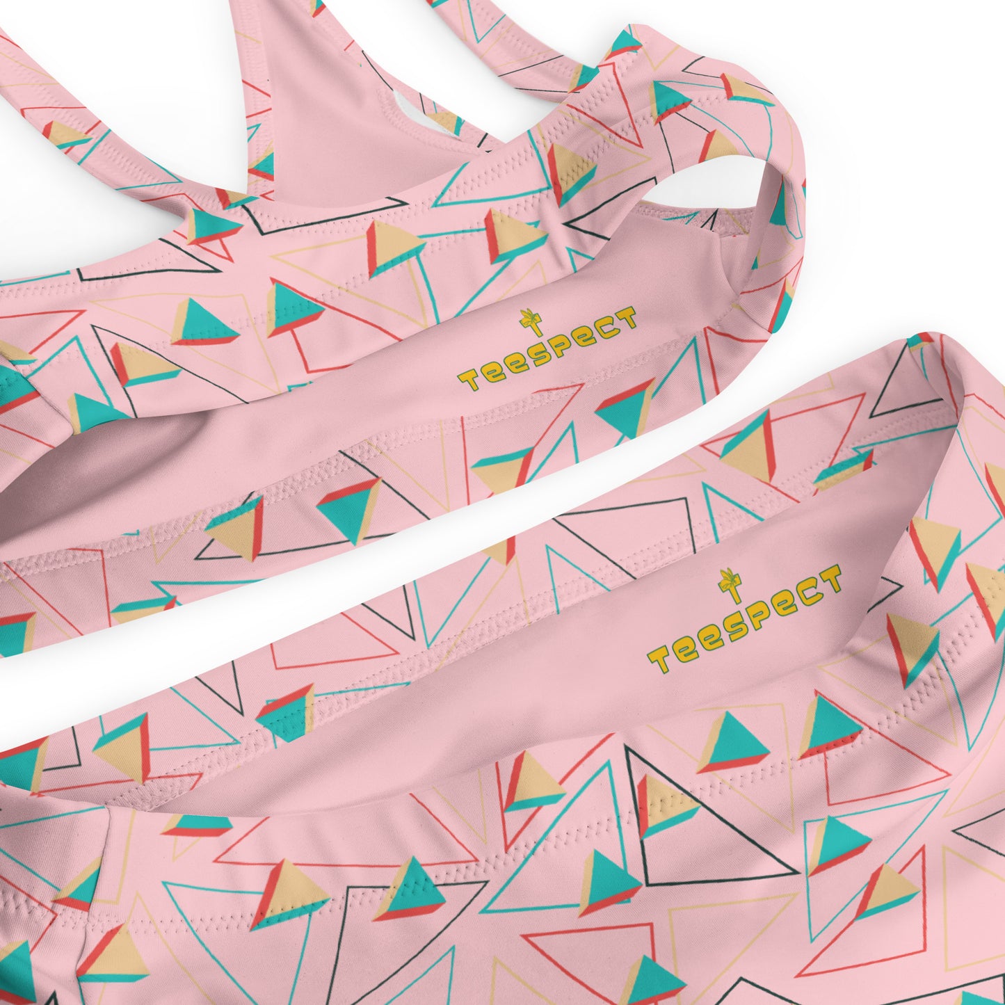 Triangular Candied Recycled High-Waisted Bikini - Multiple Colors