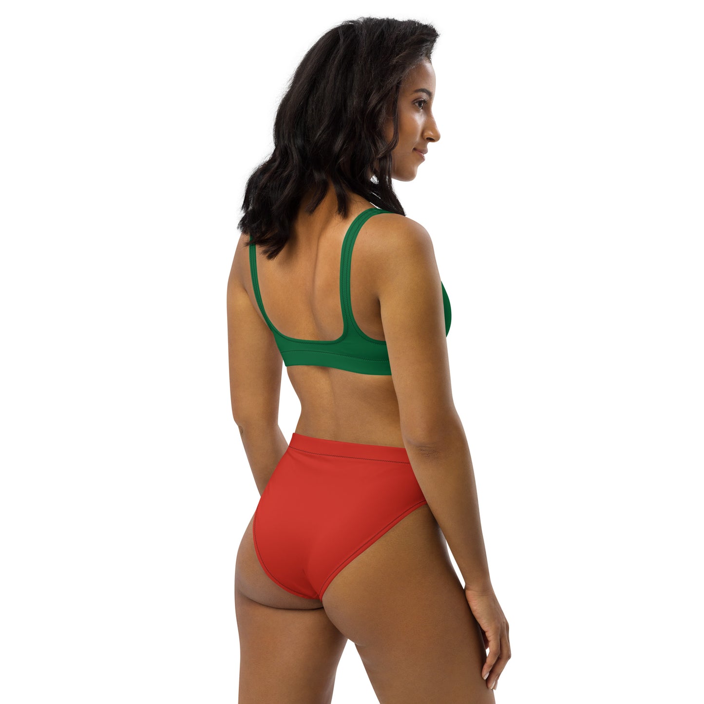 Portugal Flag Colors Duo Recycled High-Waisted Bikini