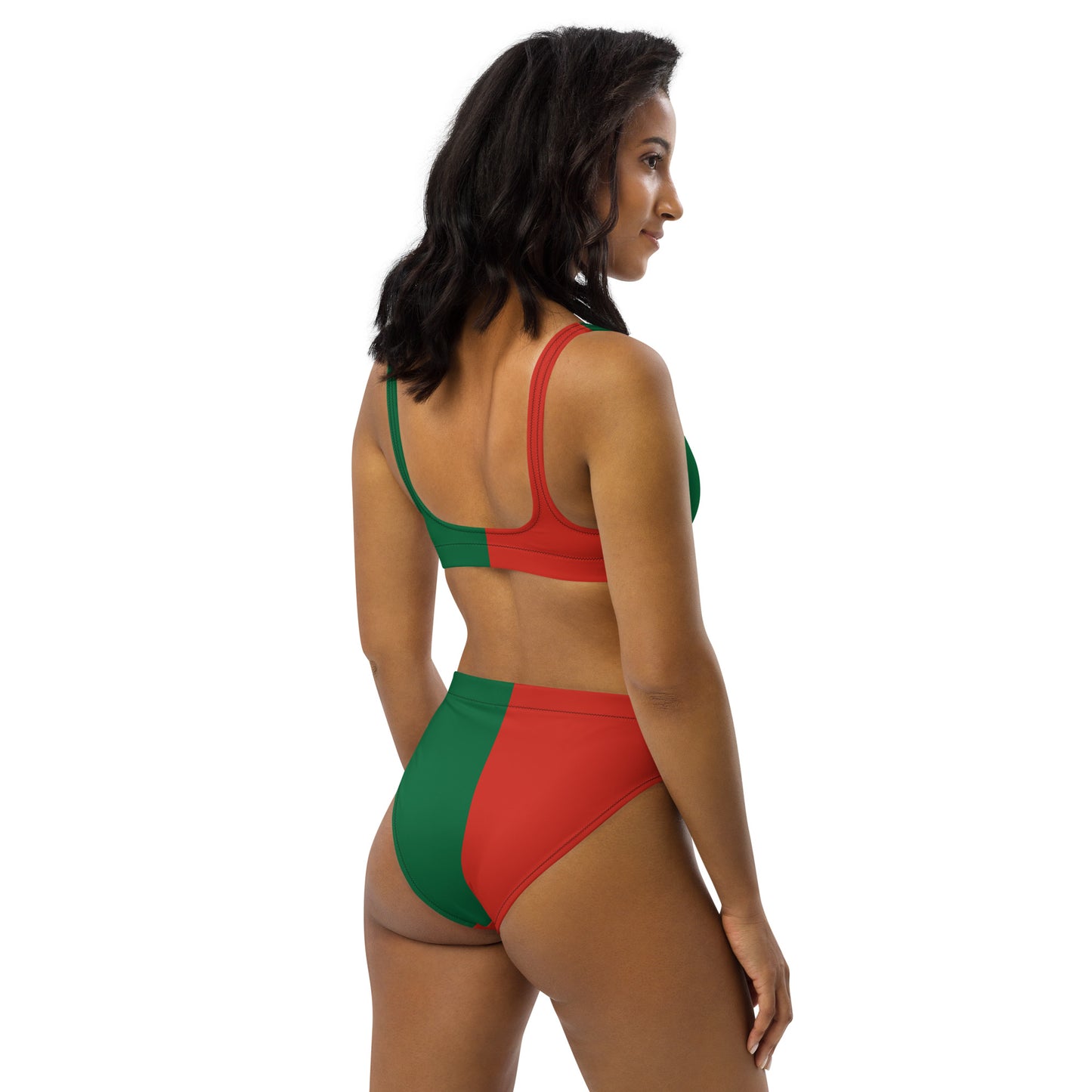 Portugal Flag Colors Duo Recycled High-Waisted Bikini