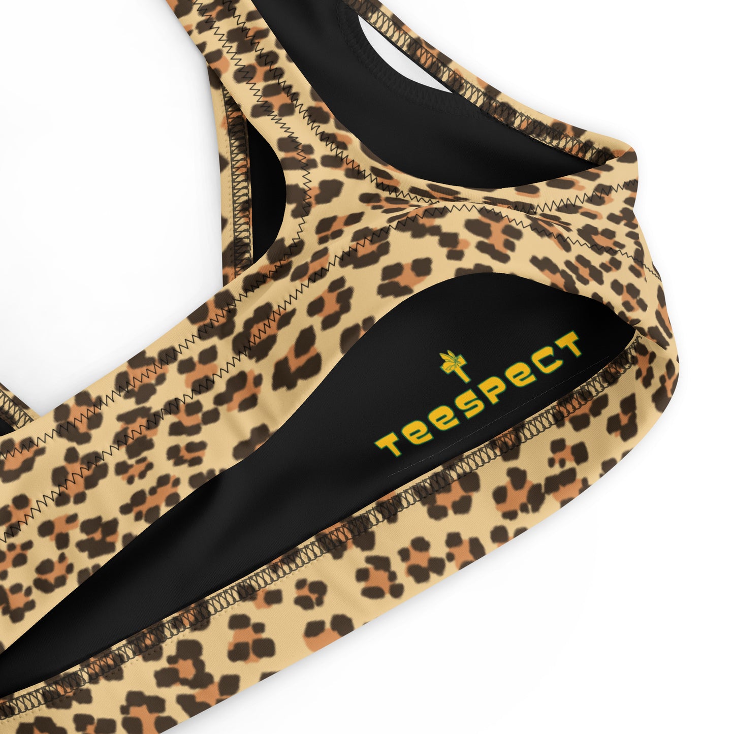 Leopard On Recycled Padded Bikini Top