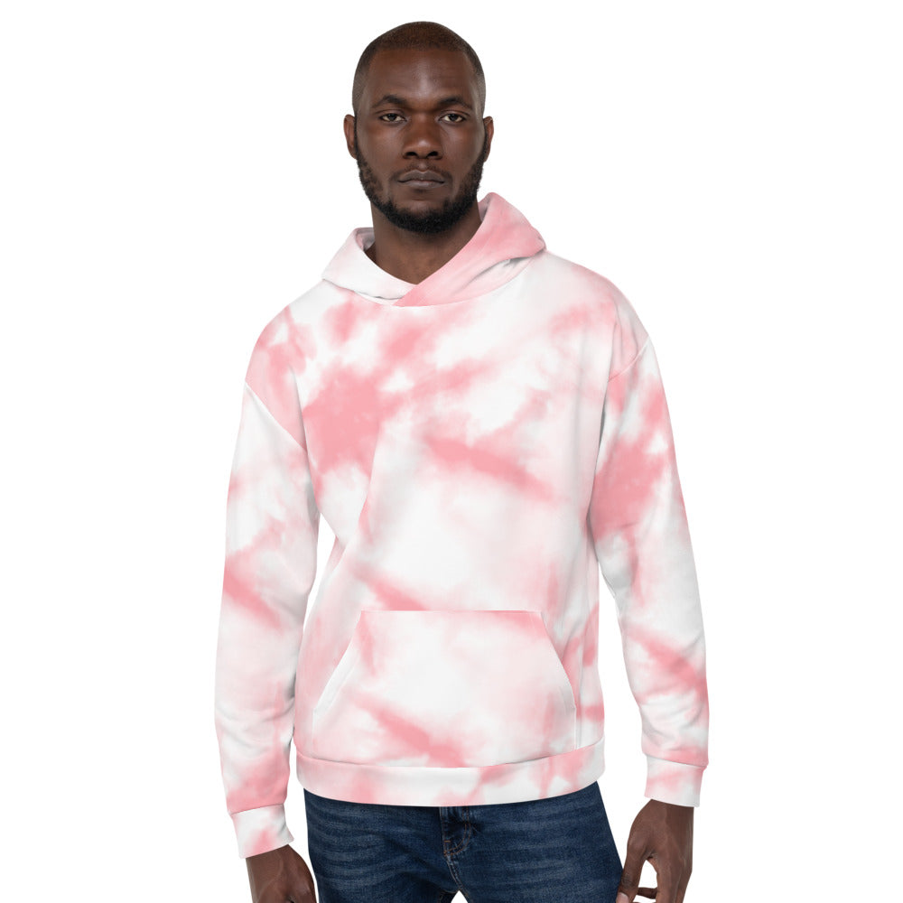 Pink Tie Dye Unisex Hoodie TeeSpect