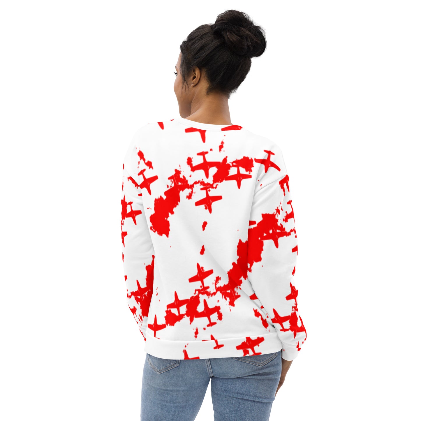 Fighter Plane Squadron Soft Cotton Brushed Fleece Unisex Sweatshirt