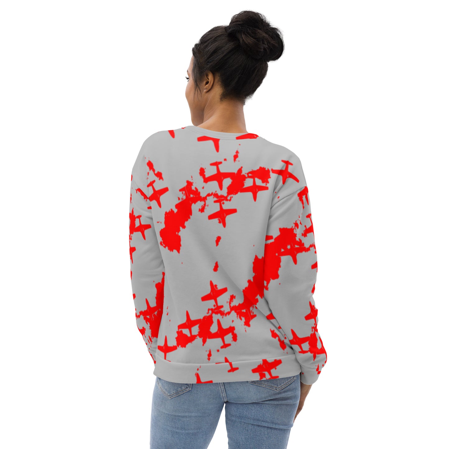Fighter Plane Squadron Soft Cotton Brushed Fleece Unisex Sweatshirt