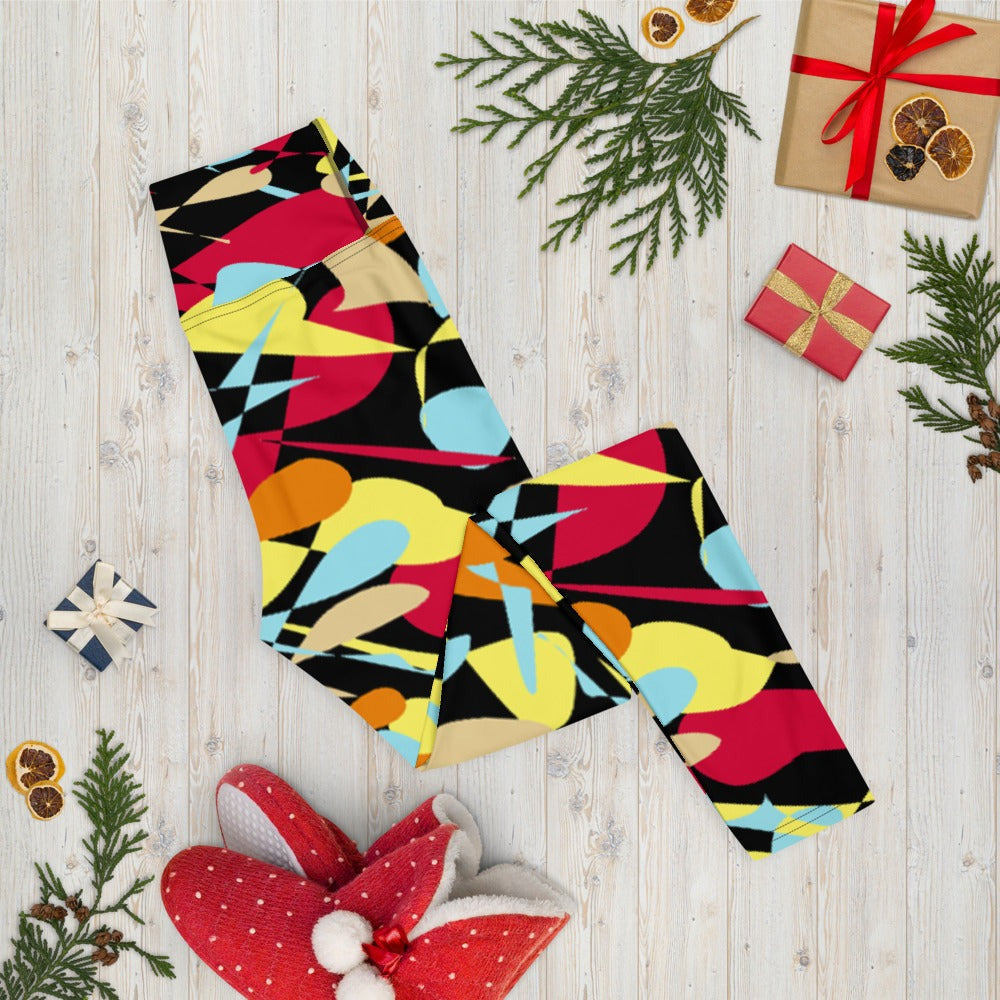When Confused Black Yoga Leggings TeeSpect