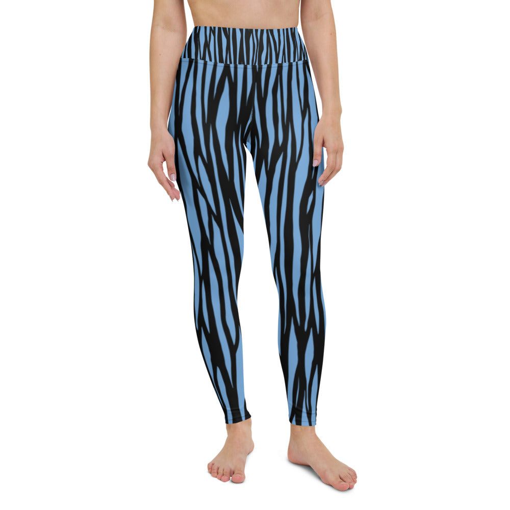 Zebra Print Yoga Leggings - With Pockets TeeSpect