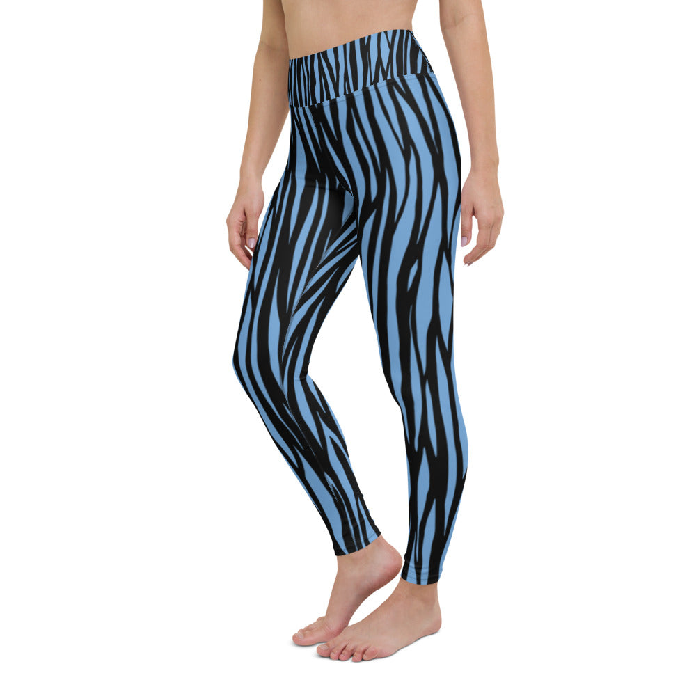 Zebra Print Yoga Leggings - With Pockets TeeSpect