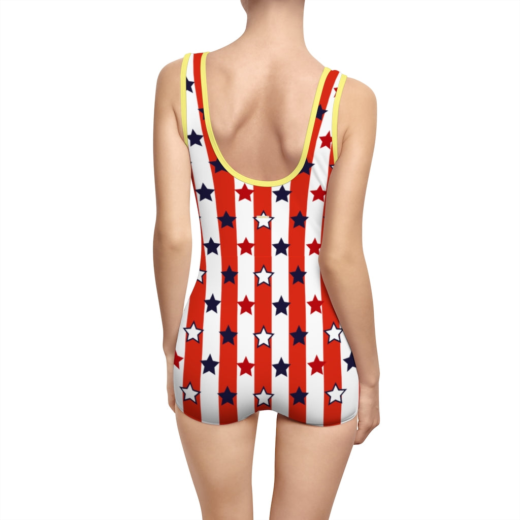 Stars On Stripes Women's Vintage Swimsuit TeeSpect