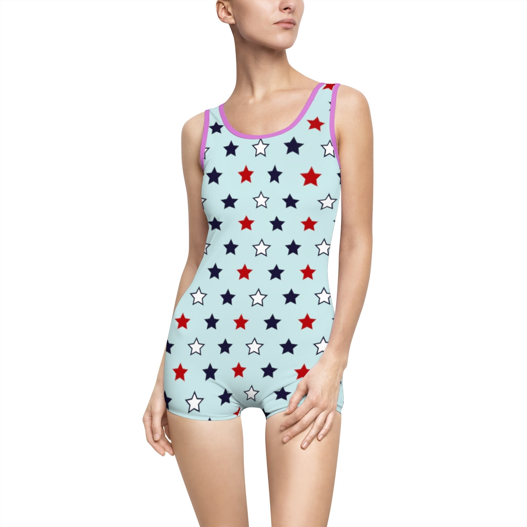 Multi Stars Women's Vintage Swimsuit TeeSpect