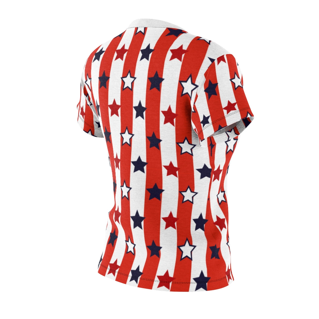 Stars On Stripes Women's AOP Cut & Sew Tee TeeSpect