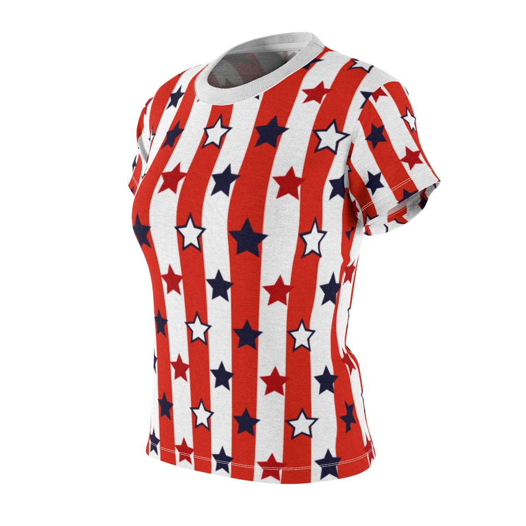 Stars On Stripes Women's AOP Cut & Sew Tee TeeSpect