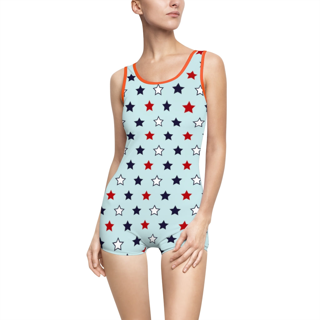 Multi Stars Women's Vintage Swimsuit TeeSpect