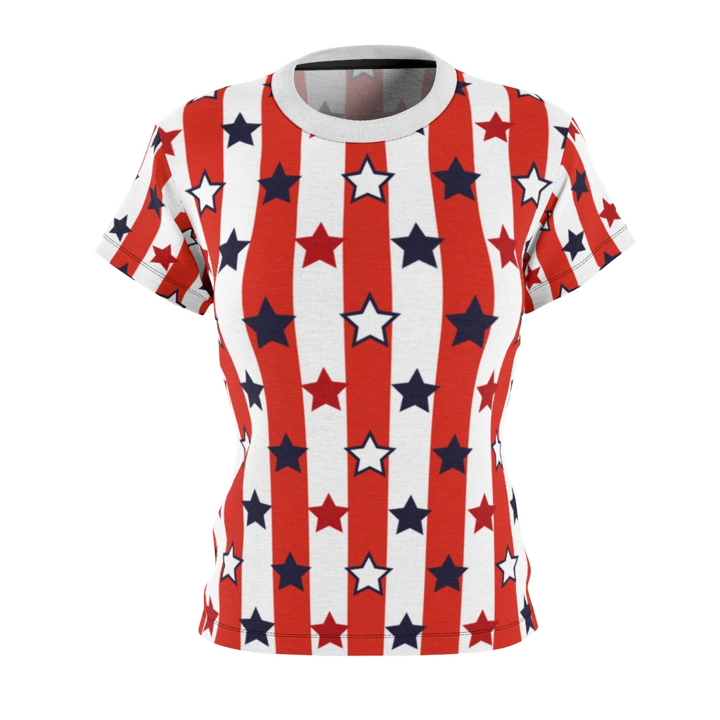 Stars On Stripes Women's AOP Cut & Sew Tee TeeSpect