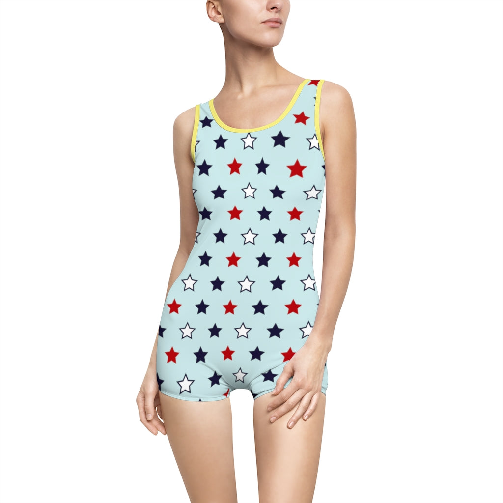 Multi Stars Women's Vintage Swimsuit TeeSpect