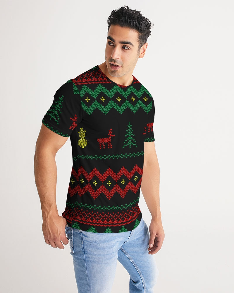 Christmas Merry Sweatshirt (Sweater) Black Men's Tee TeeSpect