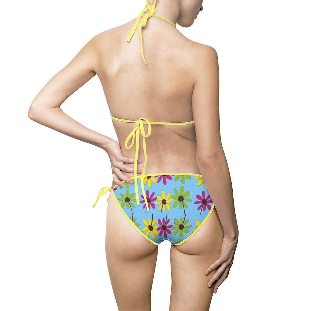 Women's Colourful Flower Petals Bikini Swimsuit TeeSpect