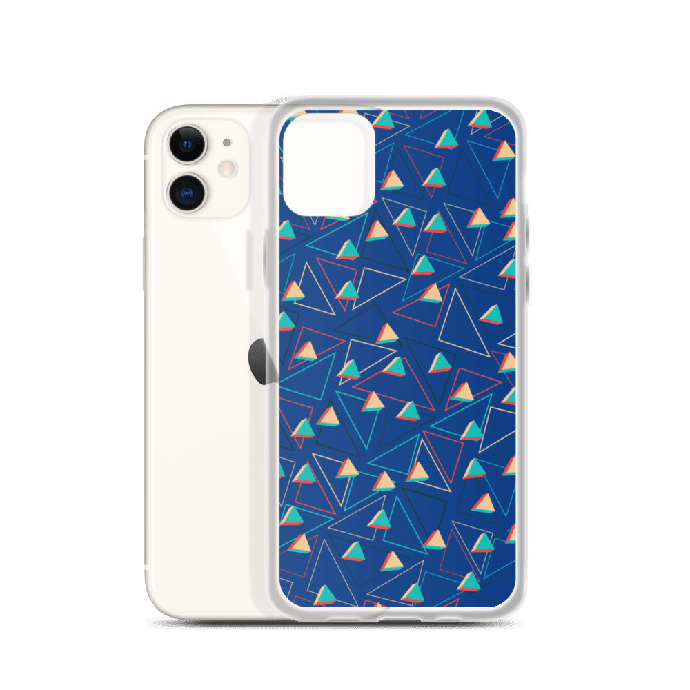 Triangular Candied Blue iPhone Case TeeSpect