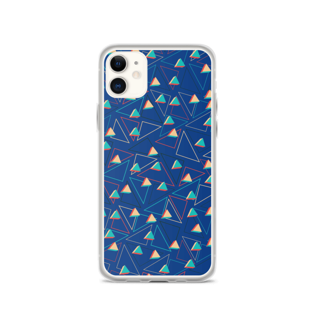 Triangular Candied Blue iPhone Case TeeSpect