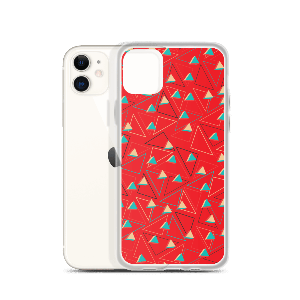 Triangular Candied Red iPhone Case TeeSpect