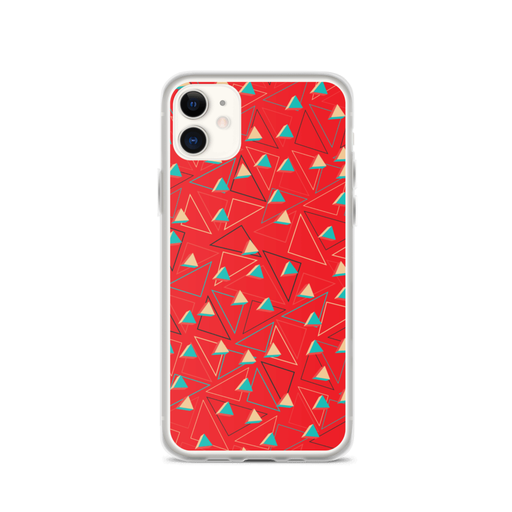 Triangular Candied Red iPhone Case TeeSpect