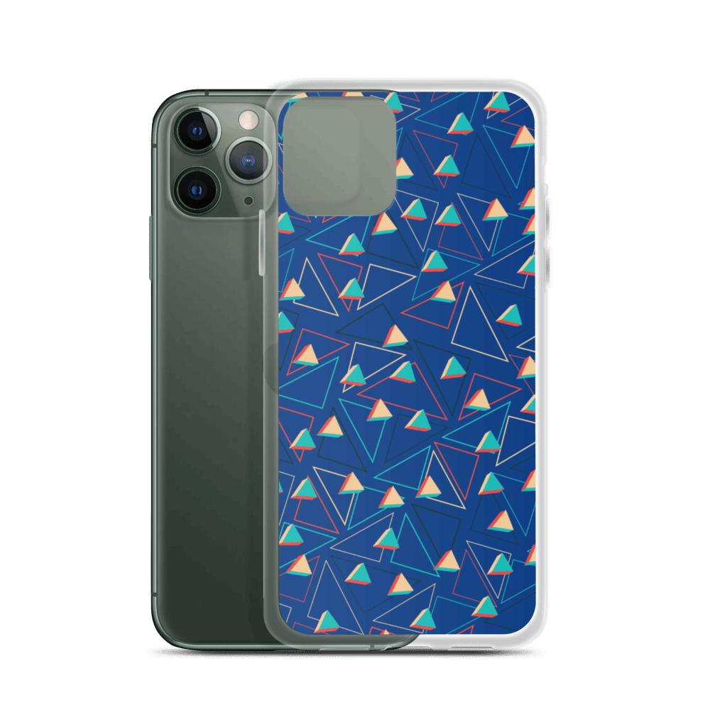 Triangular Candied Blue iPhone Case TeeSpect