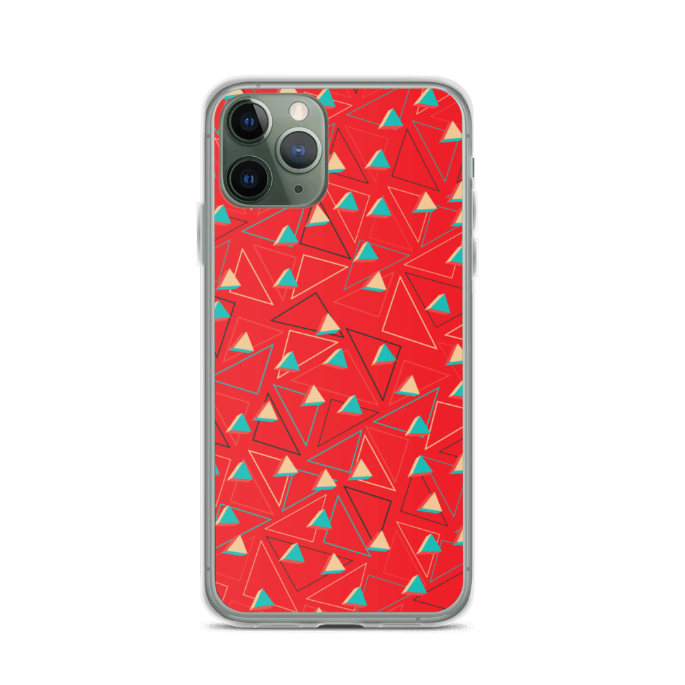 Triangular Candied Red iPhone Case TeeSpect