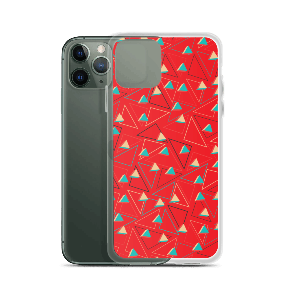 Triangular Candied Red iPhone Case TeeSpect