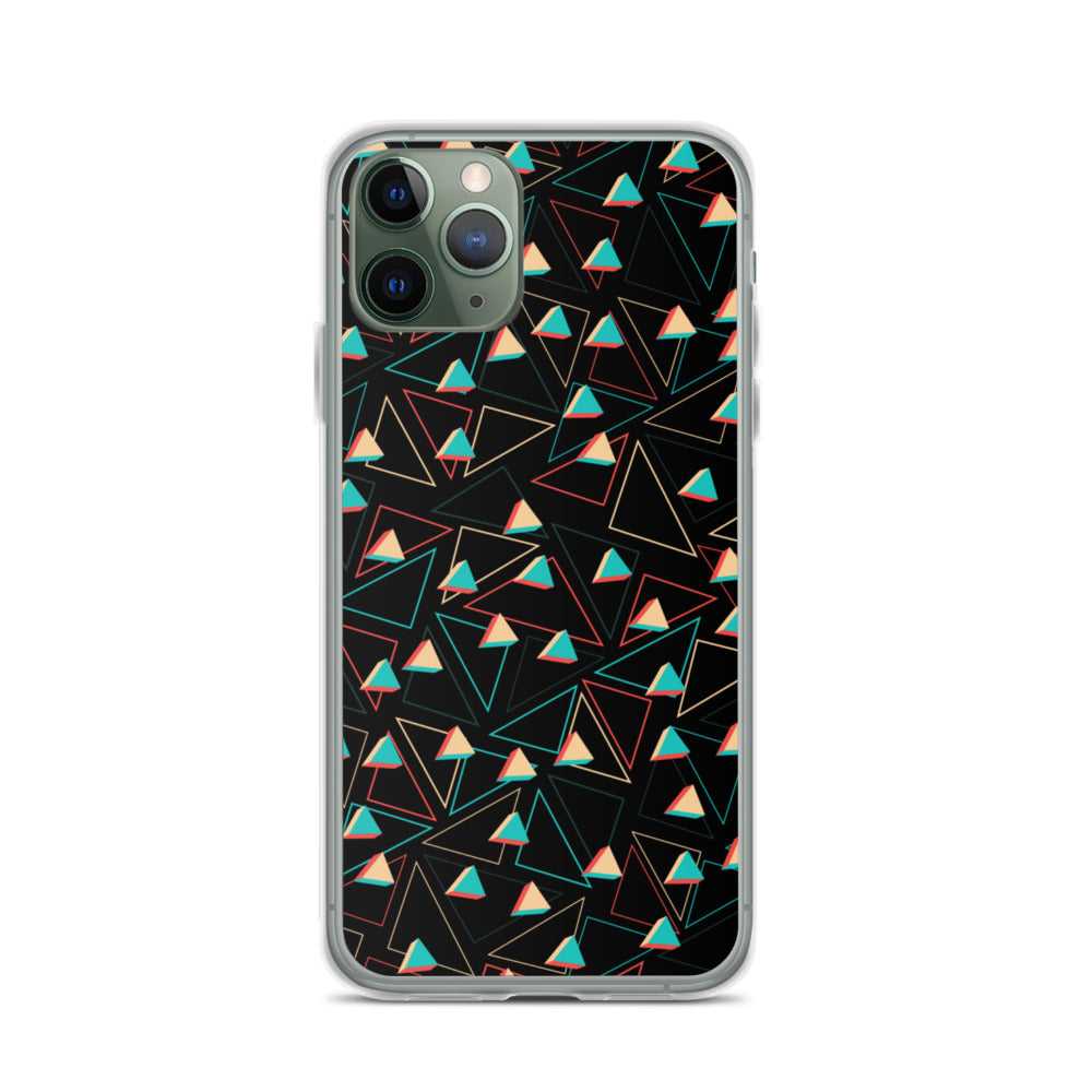 Triangular Candied Black iPhone Case TeeSpect