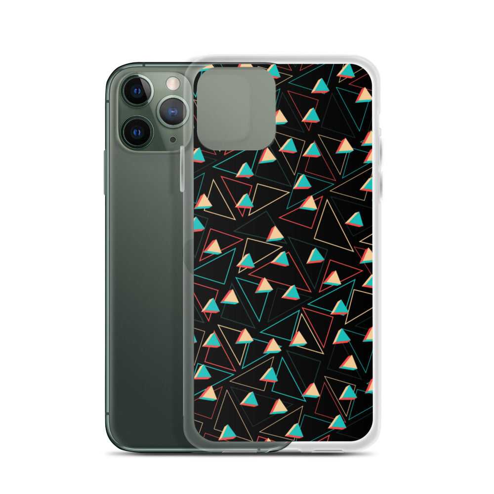 Triangular Candied Black iPhone Case TeeSpect