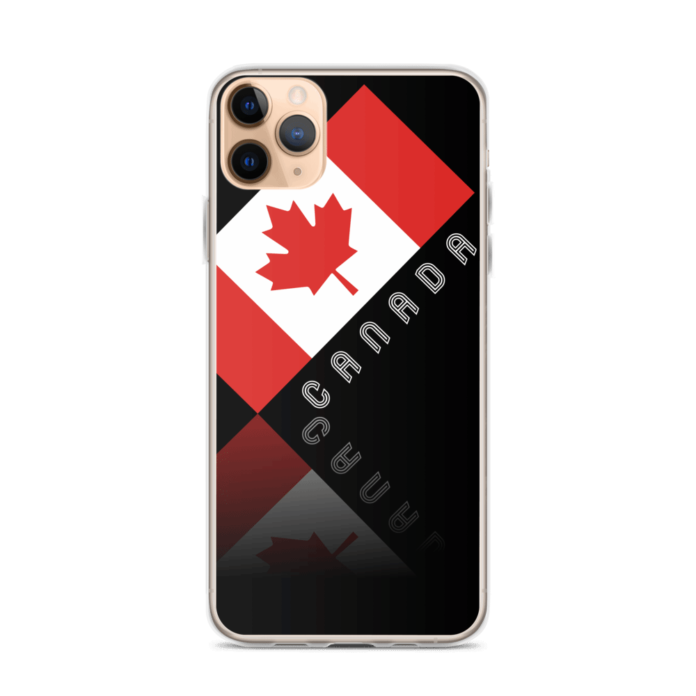 Elegant Maple Leaf Canada iPhone Black Case TeeSpect