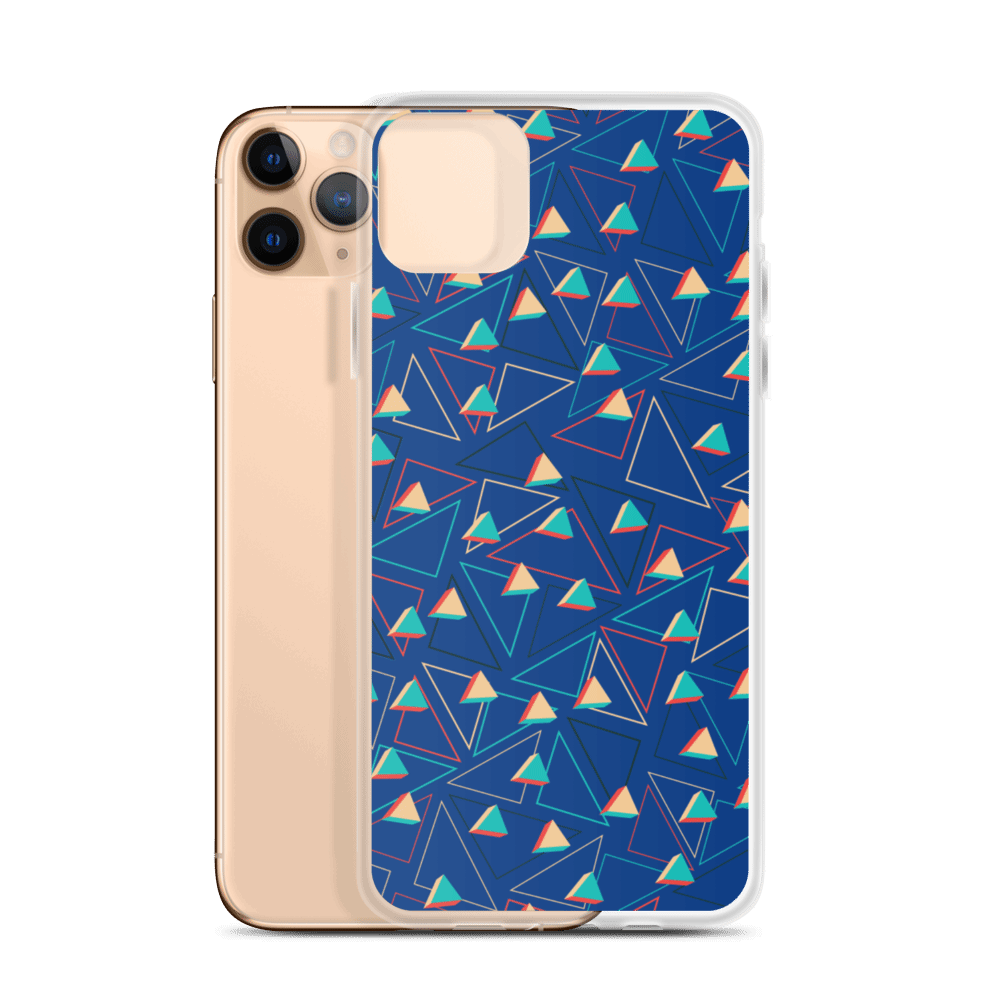 Triangular Candied Blue iPhone Case TeeSpect