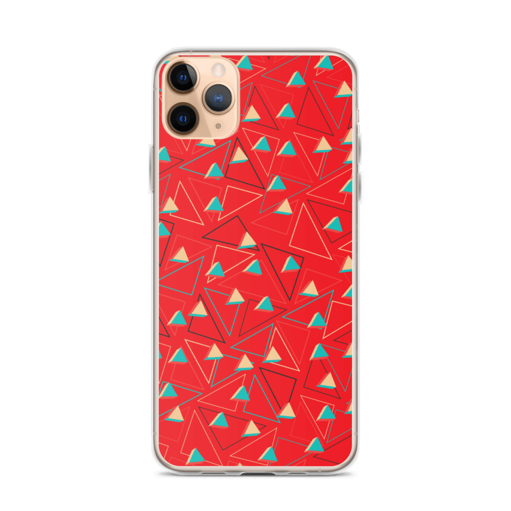 Triangular Candied Red iPhone Case TeeSpect