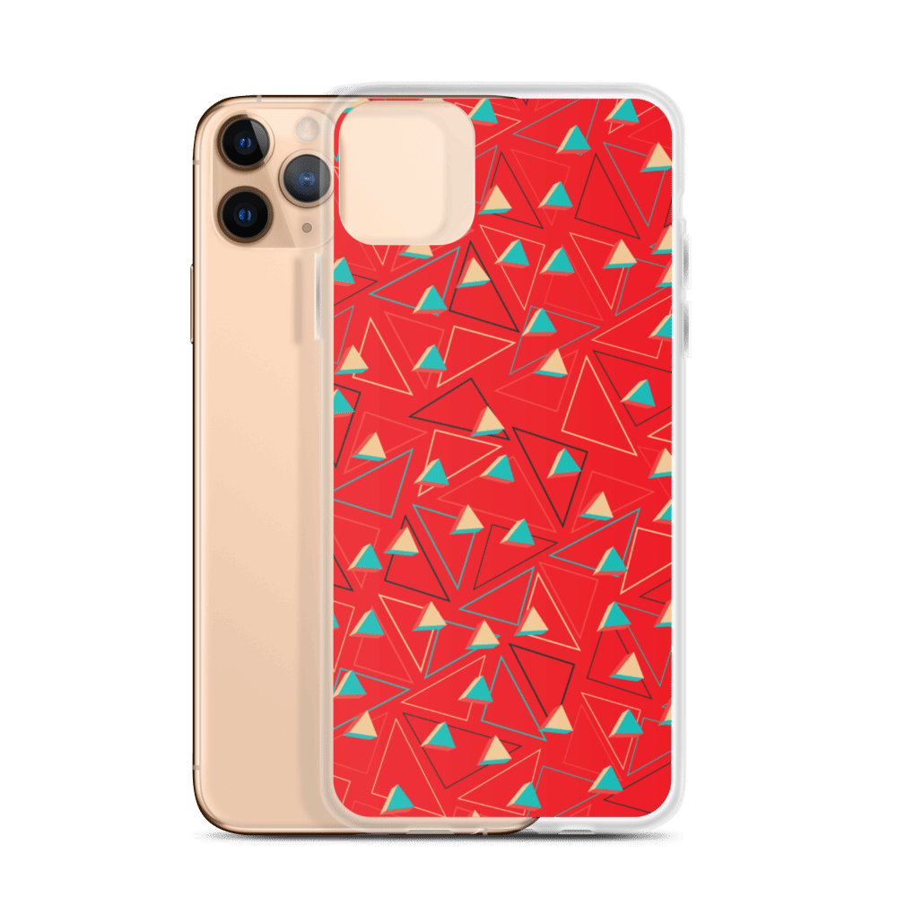 Triangular Candied Red iPhone Case TeeSpect