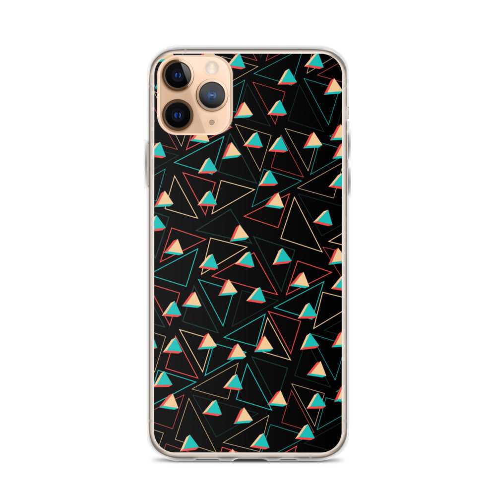 Triangular Candied Black iPhone Case TeeSpect