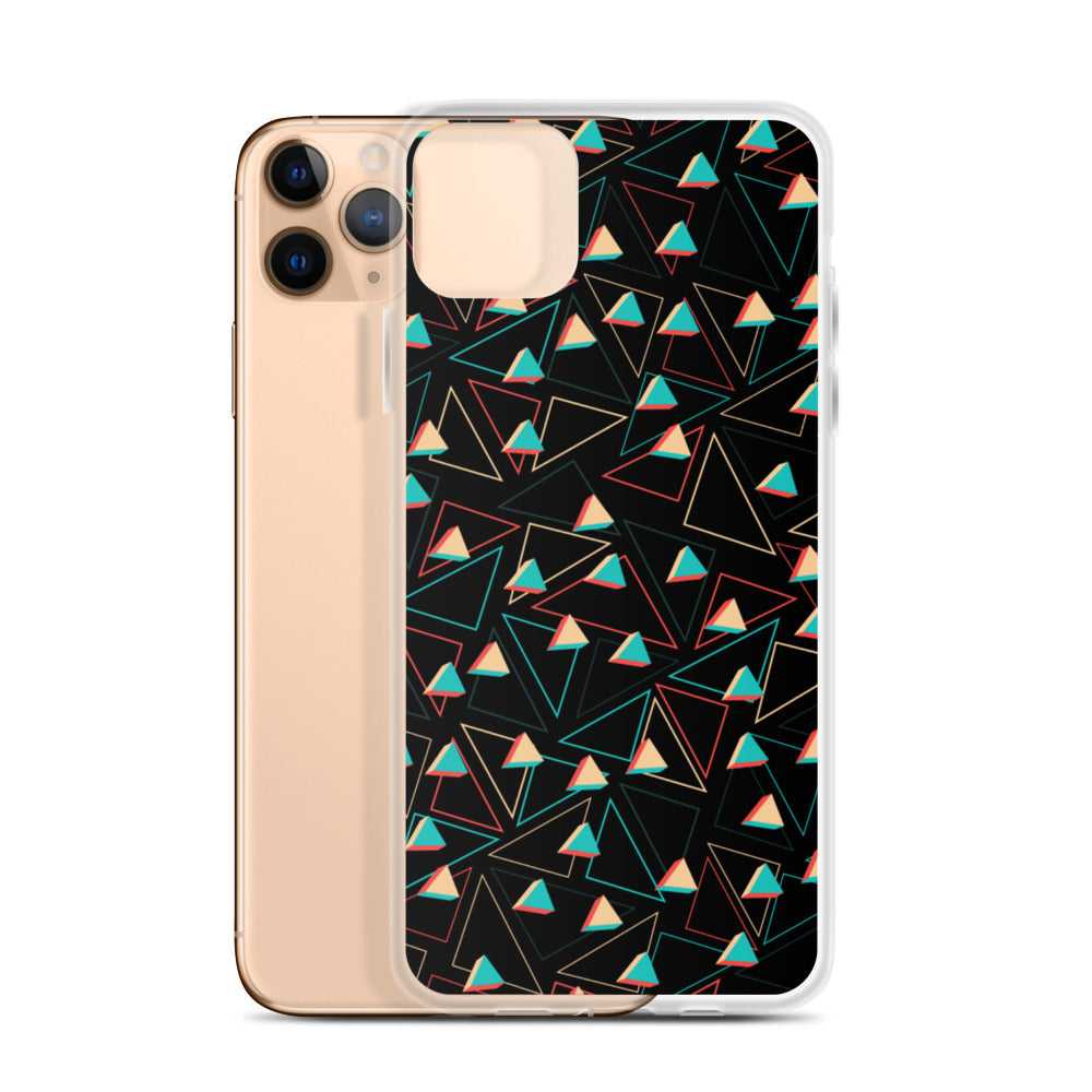 Triangular Candied Black iPhone Case TeeSpect