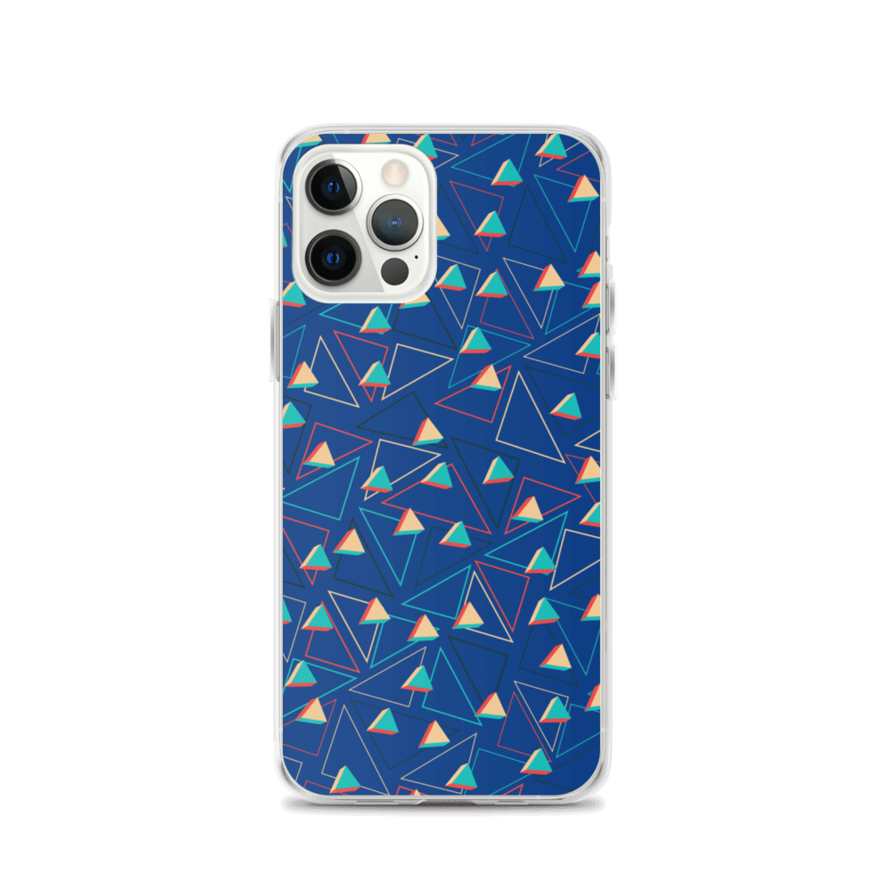 Triangular Candied Blue iPhone Case TeeSpect