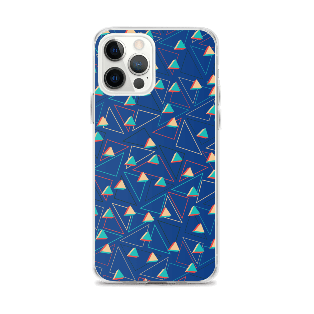 Triangular Candied Blue iPhone Case TeeSpect
