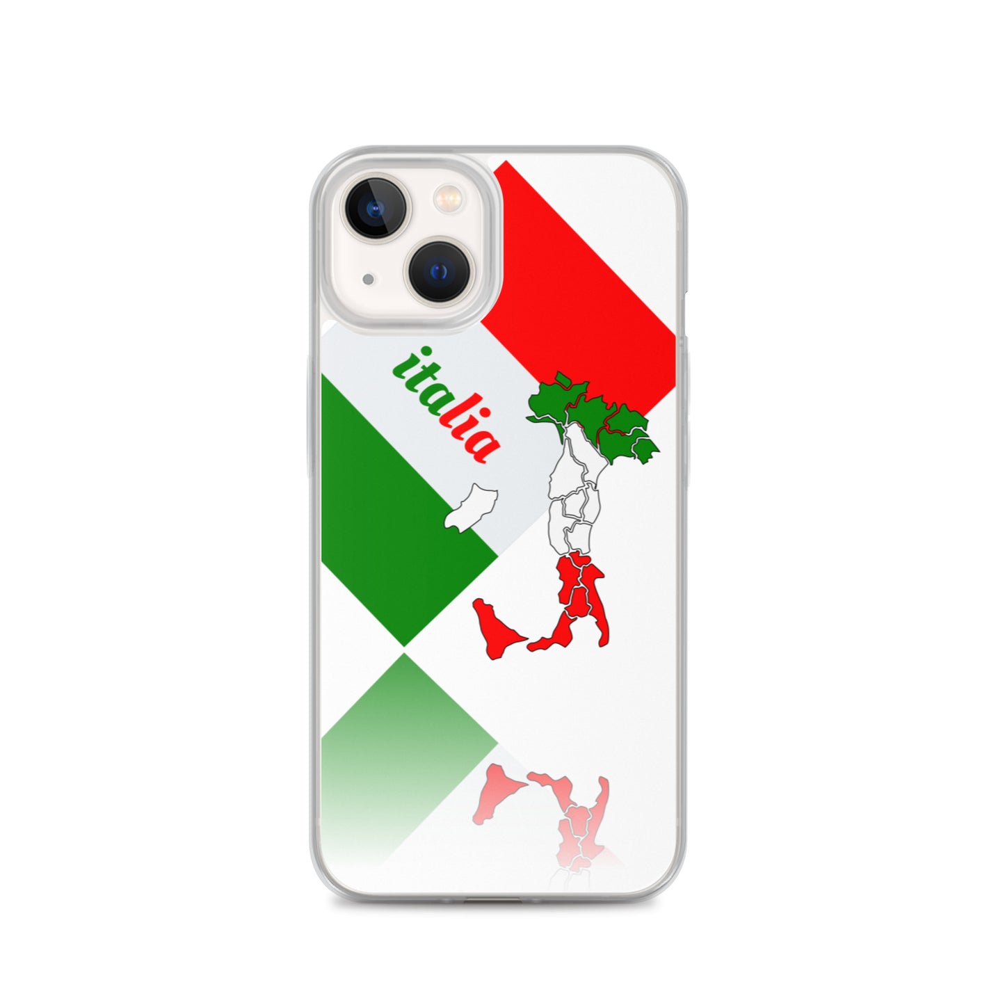 Elegant Italia - Italy Flag And Map iPhone White Case TeeSpect