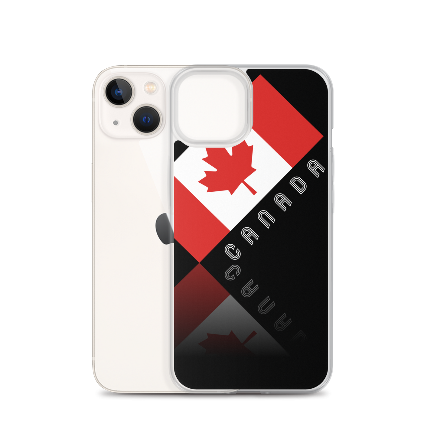 Elegant Maple Leaf Canada iPhone Black Case TeeSpect