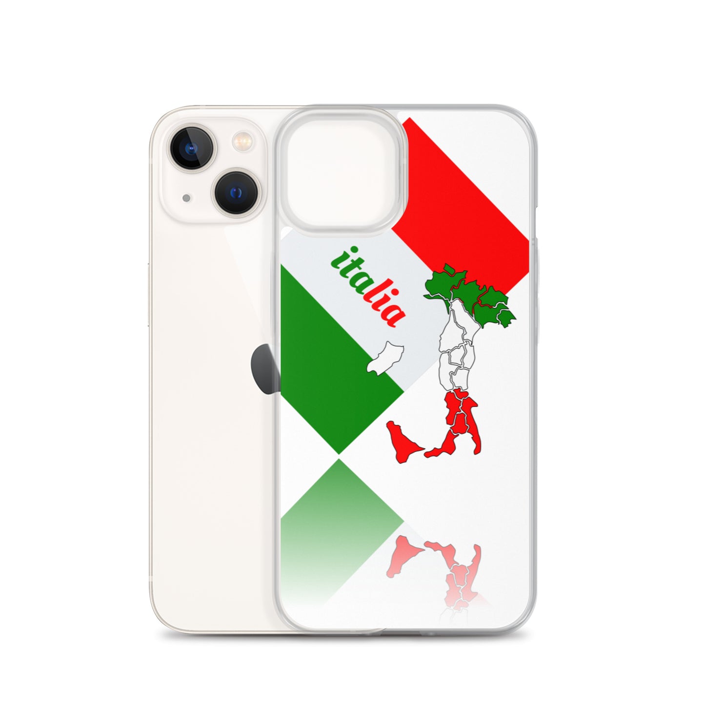 Elegant Italia - Italy Flag And Map iPhone White Case TeeSpect